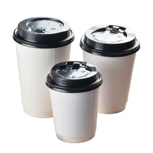 Film Wegwerp Drank Cup Voor Melk Koffie Thee Warm Water Reclame Papier Cup Print Fabricage Papier Ambachtelijke Papier Dubbele Muur