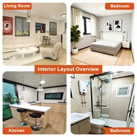 Casa Contenedor Plegable y Expandible Prefabricada, Fabricada en China, Casa Móvil Pequeña con Cocina y Baño