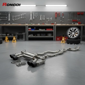 Système d'échappement Valvetronic Catback pour BMW M3 M4 F80 F82 3.0T 2014-2019 en acier inoxydable avec embout en fibre de carbone - Product Image 1