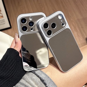 Coque de téléphone personnalisée avec miroir <span class=keywords><strong>argent</strong></span>é pour iPhone 17 Pro Max, design simple, antichoc, protection de l'appareil photo, compatible avec iPhone 16, 15 Plus, 14 - Product Image 2