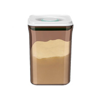 Boîte de rangement transparente en plastique pour céréales et aliments secs, avec couvercle hermétique, pour réfrigérateur, distributeur de céréales, organisateur, verrouillable