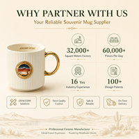 Taza de Café de Cerámica Premium Personalizada, Recuerdo del Desierto de Atacama, Taza de Porcelana con Emblema de Cactus Volcánico, a Prueba de Fugas