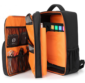 Sac de voyage pour table de mixage audio compatible avec <span class=keywords><strong>RODECaster</strong></span> <span class=keywords><strong>Pro</strong></span>, RC Duo, DJ Mixer Sac à dos avec de nombreuses poches pour microphones, - Product Image 1