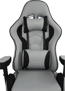 Chaise de <span class=keywords><strong>jeu</strong></span> de course de style premium Pro Series OEM Racing <span class=keywords><strong>Pc</strong></span> Stuhl, chaise de bureau pivotante inclinable multi-positions à dossier haut, grise - Product Image 6