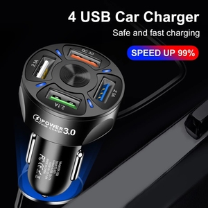 Cargador de coche QC 3,0 con 4 puertos USB, carga rápida 7A, 35W, para iphone 7/8/9/X/XR - Product Image 2