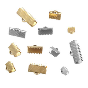 Stainless Steel Rope Buckles Gold Silver Plated DIY Jewelry Accessories Cord Straps Lock Edge <b>Clips</b> For Handmade Jewelry - Product Image 5