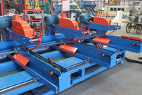 Scie circulaire verticale automatique multi-têtes robuste PE-40003, machine à découper le bois 600-4000 mm, 22,5 kW, lame de 450 mm de haut