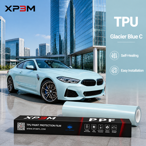 Film de protection de peinture (PPF) en vinyle TPU brillant OEM XP3M Bleu Glacé Clair 7,5 mil auto-réparant anti-rayures anti-jaunissement rouleau 1,52x15m - Product Image 1