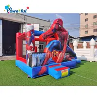 Castillo hinchable de spiderman para niños, tobogán de agua