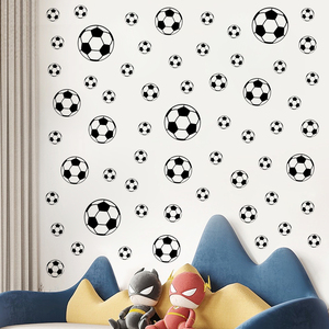 Autocollants muraux créatifs en forme de ballons de football noirs, très vendus, pour la décoration de la <span class=keywords><strong>chambre</strong></span> des garçons, autocollants décoratifs en vinyle autocollants pour le salon des enfants - Product Image 6