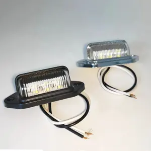 Mini Tag Light 6 LED License Number Plate Side Light For SUV Truck Trailer RV Van Motorcycle Signal Lamp Waterproof E4 Approved