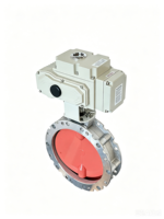 Vanne papillon électrique de ventilation en alliage d'aluminium pour dépoussiérage de cheminée haute température, 2 pouces à 20 pouces, DC24VAC110V 220V 380V