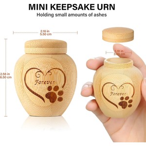 Wholesale Modern Wood Small Keepsake <b>Box</b> <b>for</b> Pet Fur or Hair Mini Dog Urns Animal <b>Ash</b> Biodegradable Eco-Friendly - Product Image 5