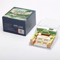 Bloc-notes 3D adhésif avec logo personnalisé, papier d'art de luxe, marque-page artisanal, ensemble de papeterie, stylo découpé au laser personnalisé gravé au laser