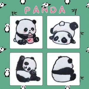 สติกเกอร์ติดกระเป๋า NODA ลายปักการ์ตูนแพนด้าขนฟูน่ารัก สำหรับตกแต่งกระเป๋าและเคสโทรศัพท์ - Product Image 3