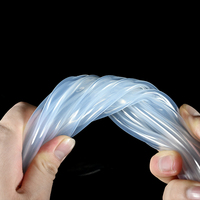 Pailles à boire en silicone réutilisables transparentes personnalisées - Pailles durables, sans BPA et non toxiques pour bouteilles d'eau et utilisation écologique