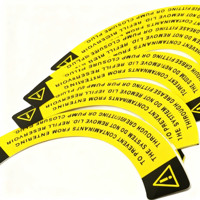 Autocollant de sécurité industriel en PVC, autocollant personnalisable, imperméable, anti-ultraviolet, étiquette de précaution pour machine