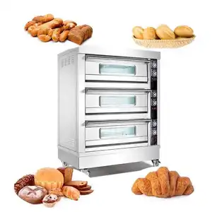Precios de equipos de panadería maquinaria de panadería comercial pizza eléctrica pita pan industrial cubierta de vapor horno eléctrico