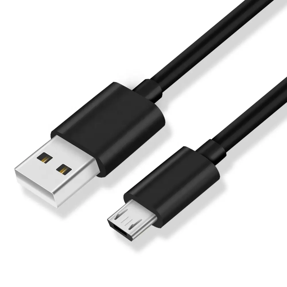Black TPE 1M Micro V8 USB 2.4A Fast Charging Cable Data Sync Cabo Micro 5Pin to USB 2.0A Kabel For Xiaomi Huawei Honor