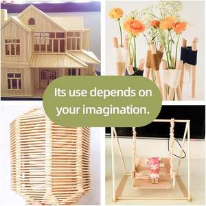 Square Solid Wood <b>Crafts</b> From Vietnam Easy-to-Cut-and-Paint DIY Components for Wooden Boxes Wall Signs Home Decorations - Product Image 4