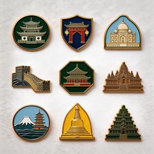 Pins de revers en émail, badges métalliques, broches, emblèmes et objets artisanaux en métal, avec impression UV, sur le thème de <span class=keywords><strong>la</strong></span> Ponte Golden Gate et de <span class=keywords><strong>la</strong></span> Grande Muraille, souvenirs de voyage personnalisés - Product Image 2