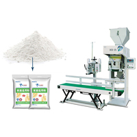 Báscula de envasado de polvo PLC 5-25kg con alimentación de doble tornillo sin fin, controlador digital, alta estabilidad, tolerancia, alarma, para llenado de bolsas y papel
