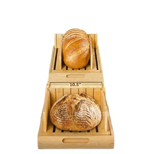 Trancheuse à pain en bois massif Xingruida 10,5 pouces réglable avec plateau à miettes pour utilisation sur table - Product Image 5