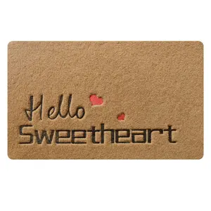 Tapis en fibre <span class=keywords><strong>de</strong></span> coco artificielle en polyester avec impression UV sur mesure, paillasson en faux coco pour la maison - Product Image 1
