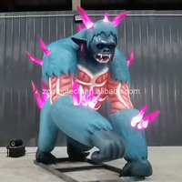 Modèle de gorille animatronique interactif pour maison hantée ou accessoire de démon animatronique réaliste pour divertir les personnes