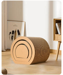 Ensemble tunnel pliable <span class=keywords><strong>de</strong></span> luxe 3 pièces pour chat, le plus vendu, en carton ondulé durable, griffoir et jouet à aiguiser les griffes - Product Image 4