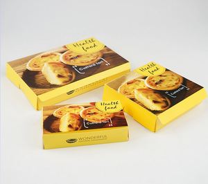 Disposable Food Touch Cardboard Egg Tart <b>Box</b> Bakery <b>Box</b> Bread <b>Box</b> - Product Image 2