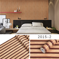 Papier peint PVC auto-adhésif imperméable à motif grille, vente en gros d'usine, pour la décoration murale de chambre à coucher