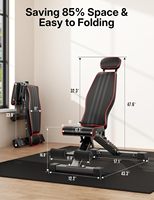 Banc de musculation réglable multifonction tout-en-un, design pliable pour les entraînements à domicile, équipement sportif
