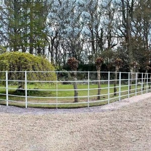 Panneaux portables robustes pour bétail, clôture de corral pour chevaux en fil de fer soudé, enclos métallique pour bovins et porcs - Product Image 4