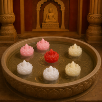 Farbenfrohe Schwimmende Lotus-LED-Laterne für Buddhistische Tempel, Teiche, Meditation, Zeremonien und Wasserdekoration