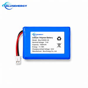 แบตเตอรี่ลิเธียมโพลิเมอร์ Blusenergy 7.4V 1500mAh 2S พร้อมขั้วต่อ JST สำหรับอุปกรณ์อิเล็กทรอนิกส์สำหรับผู้บริโภค - Product Image 4