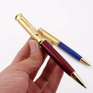 Stylo à bille de luxe pour le bureau, en métal, avec clip doré - Product Image 4