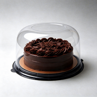 Boîte thermoformée pour aliments avec couvercle, personnalisable pour gâteaux, mille-crêpes, desserts, pâtisseries, contenants de protection pour la vente au détail en supermarché