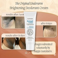 Crème Déodorante Éclaircissante pour les Aisselles Sombres, Traitement Anti-Odeur Corporelle, Éliminateur d'Odeurs, Crème pour les Aisselles à la Niacinamide et à l'Acide Salicylique