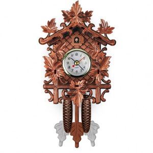 Horloge murale électrique silencieuse à coucou, à affichage analogique, en bois, style antique, pour salon, vente chaude - Product Image 6