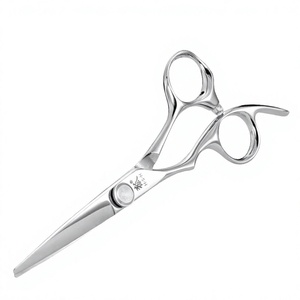 Ciseaux droits pour gauchers NYBL-55 de 5,5 pouces, JAPON, acier 440C, tranchants, dureté 58-59HRC, manche en acier inoxydable, ciseaux de barbier, cheveux 28 - Product Image 3