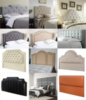 Ensembles de chambre à coucher d'hôtel moderne 5 étoiles en cuir avec tête de lit Lits King Encastrés