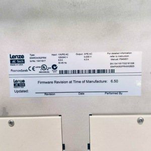 Variador de Frecuencia Lenze Ac Tech Drive E94R040S2FRM 120 240V 4A Corriente de Salida Variable - Product Image 2