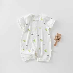 Body de bebé con lunares, mono de manga corta con cierre a presión, ropa de verano unisex para niños pequeños - Product Image 4
