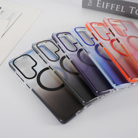 JOYPORODO B002 Casing untuk Samsung S26 S25 S24 Ultra Tahan Banting Gradasi Magnetik Casing Ponsel Trendi Anti Sidik Jari PC untuk iPhone