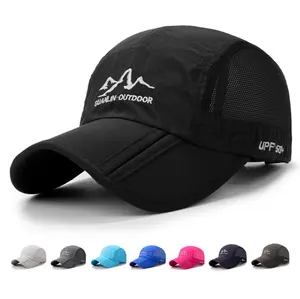 שמש כובע גברים מתקפל מסוגל מהיר יבש לנשימה נטו ריצה ספורט בייסבול כובעי גולף כובע
