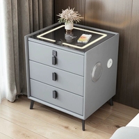 Table de chevet moderne en bois pour hôpital, armoire de nuit, table de patient de luxe, table de chevet intelligente
