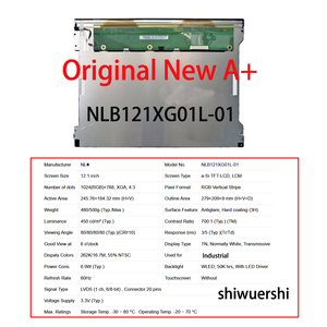 Écran LCD SHIWUERSHI 12,1 <span class=keywords><strong>pouces</strong></span> TCG121XGLPAPNN AN20 SA AN20 ZA NL12880BC20 05BA 07F NLB121XG01L-01 NL10276BC24-13 pour usage industriel - Product Image 3