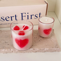 Günstige, farbenfrohe Frucht-Design-Gelee-Sojawachs-Kerzen, umweltfreundlich, duftend, rauchfrei, Geschenkbox-Set, Valentinstagsgeschenk