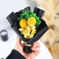 Mini Fleurs Séchées en Gros, Bouquet Préservé de Craspedia (Boules de Billy Buttons) - Écologique, Longue Durée, Décoration pour Remise de Diplôme, Mariage et Maison